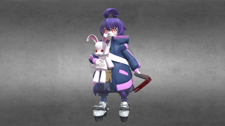 夜宵 寶月夜宵(Yayoi) ダークギャザリング FAN ART - 3D model by
