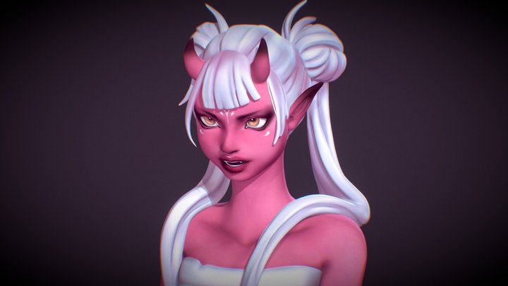Oni Girl Sculpt 3D Model