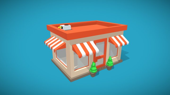 2nd  Low Poly Shop 3D Model