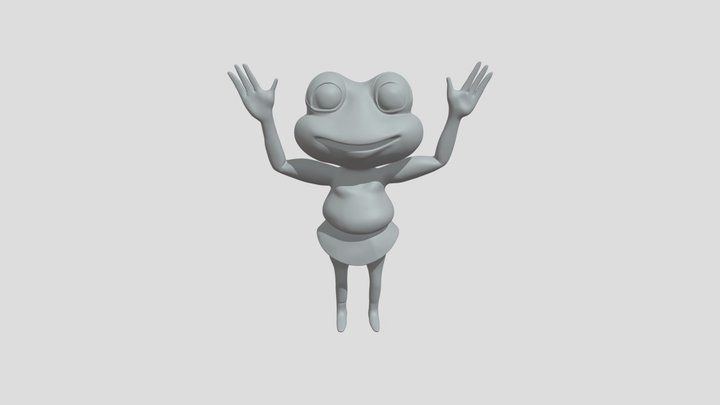 Simplified model for Dancing Frog 3D Model