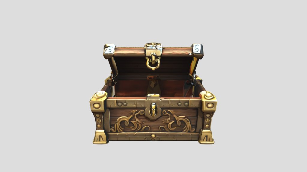 Treasure Chest — 3D Model | Game Ready | PBR Tex