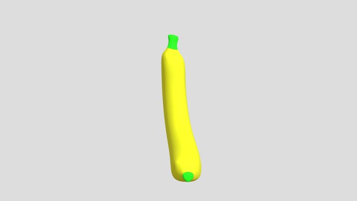 Banana - Low Poly 3D Model