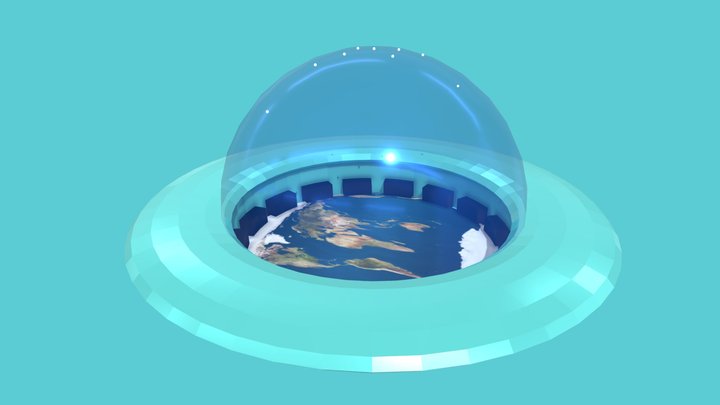 Flat Earth 3d model and animation free – Modello 3D gratuito STL
