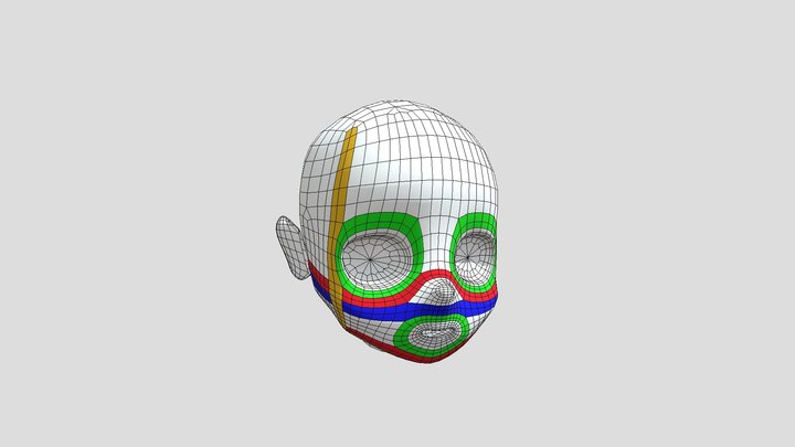 Topology Demo Head – Free 3D Model STL