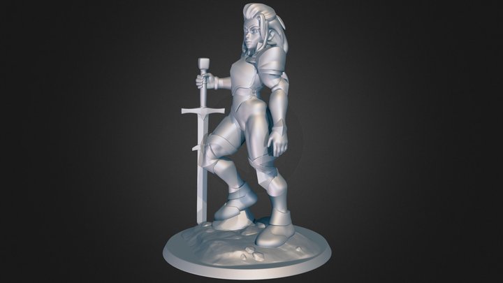 Paladin Scuplt 3D Model