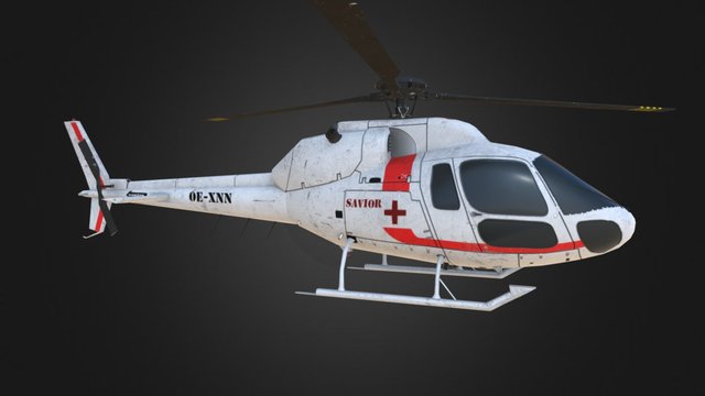 Helicopter (Ambulance) 3D Model
