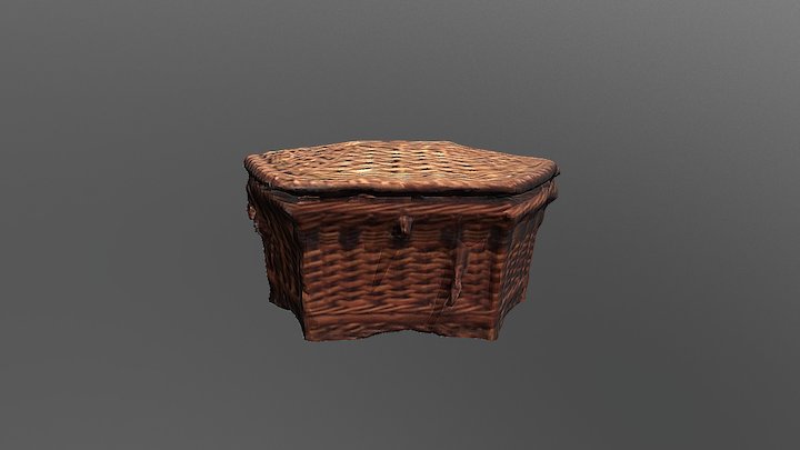 Wicker Basket 3D Model