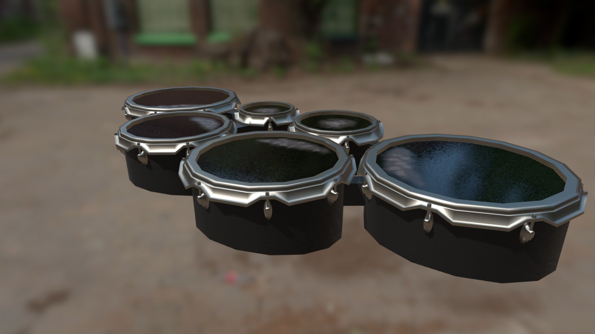 Quad drums or Tenor drums 3D model by KornyM3mes [bc6f681] Sketchfab