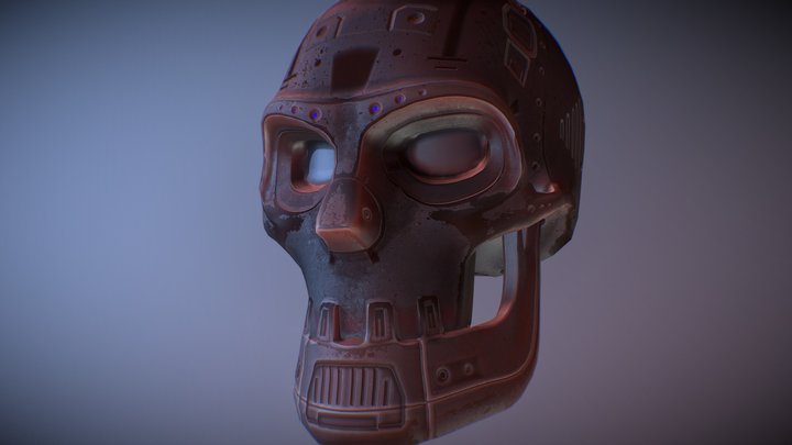 CYBER SKULL [lowpoly] [ free asset ] – Modelo 3D gratuito STL