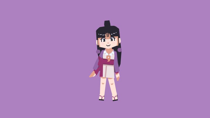 Lowpoly Maya fey 3D Model