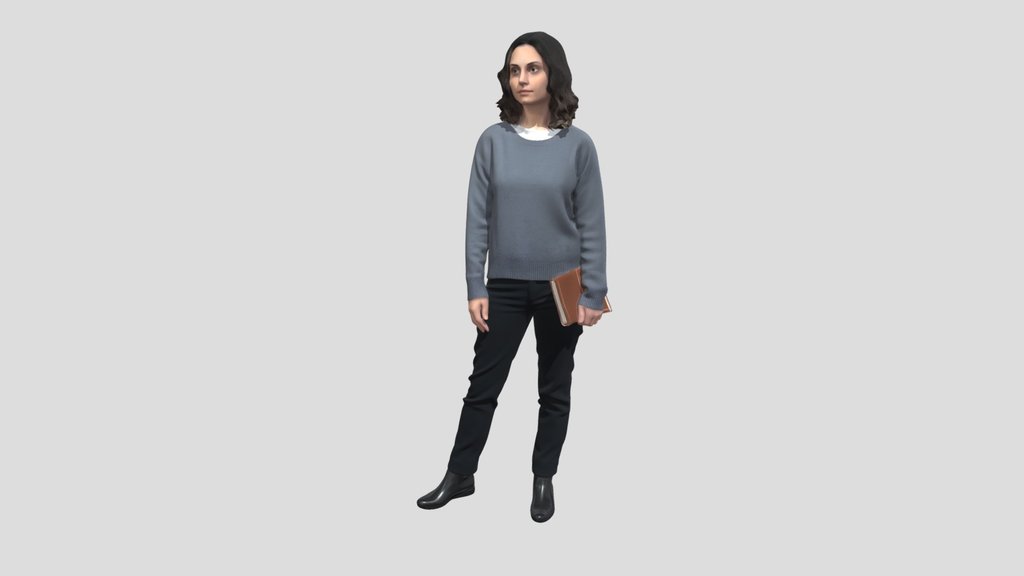 Grey Knitwear Studio Portrait