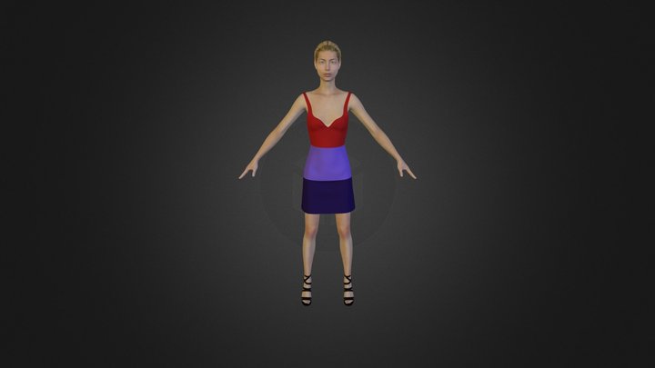 Top Red - Skirt Red 3D Model