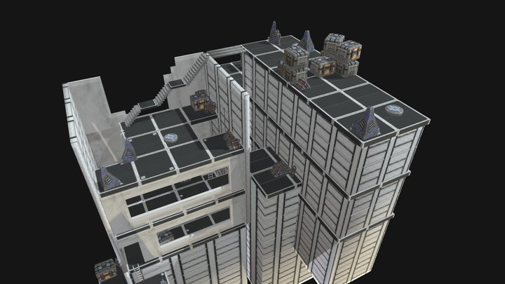 Shooter level 3D Model