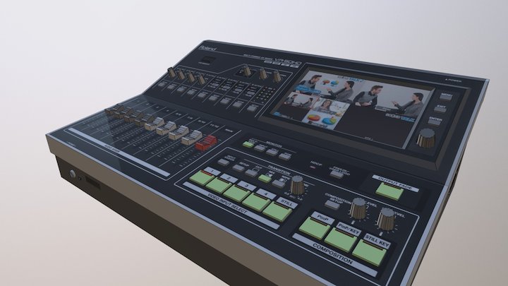 Rolad VR-50HD Multi-Format AV Mixer 3D Model