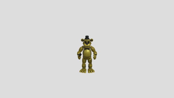 Golden Freddy custom fnaf ar skin 3D Model
