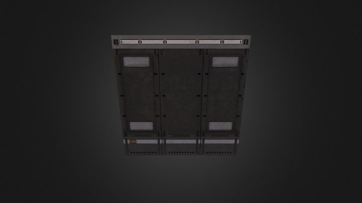 SciFi Wall 3D Model