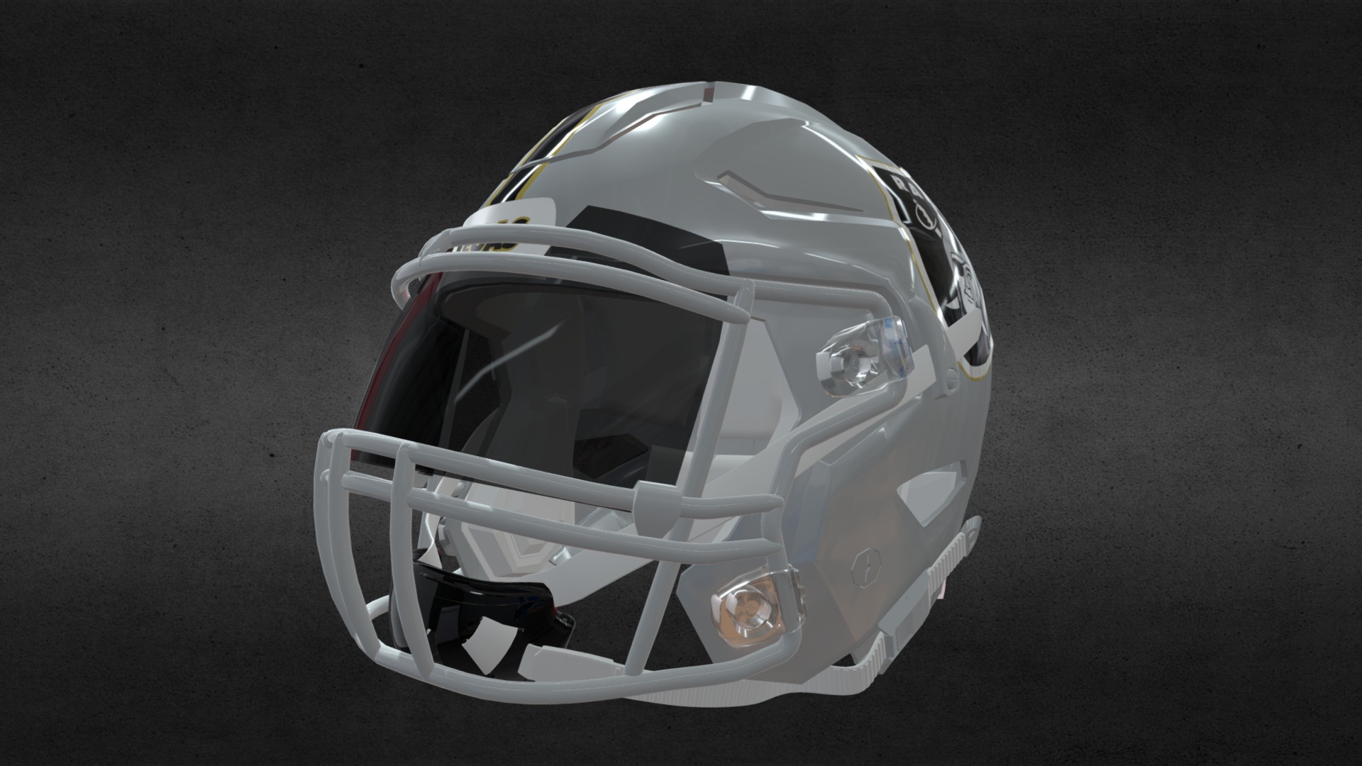 Las Vegas Raiders American Football Helmet 3D model