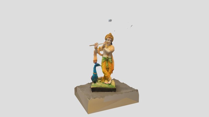 Lord Krishna 3D Model