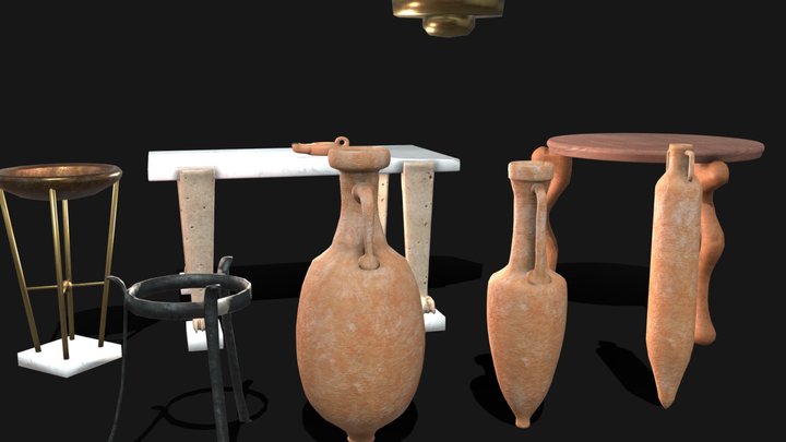 Roman furniture: Roman villa pack 3D Model
