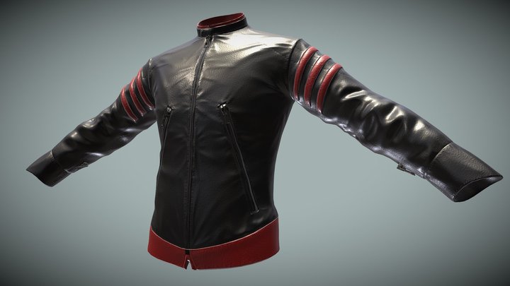 Origins Italian Leather Jacket 3D Model