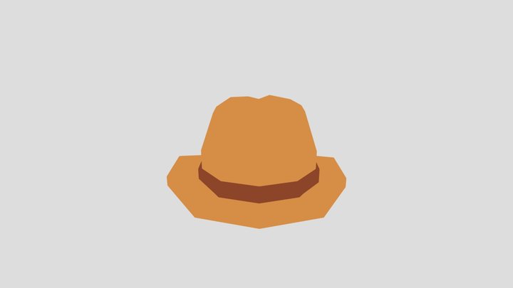 Low Poly Cowboy Hat 3D Model