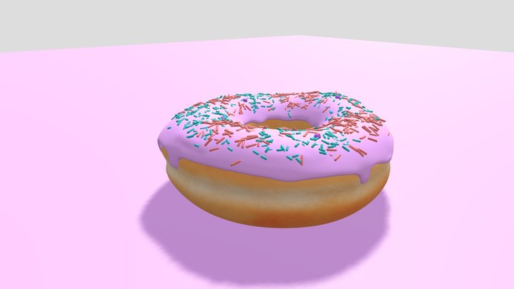 Pink Donut 3D Model