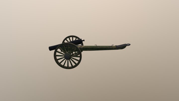 Full Cannon 3D Model