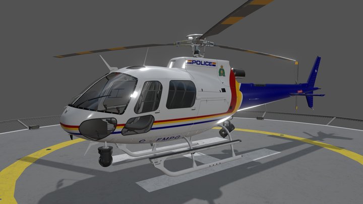 AS-350 Royal Canadian Mounted Police Static 3D Model