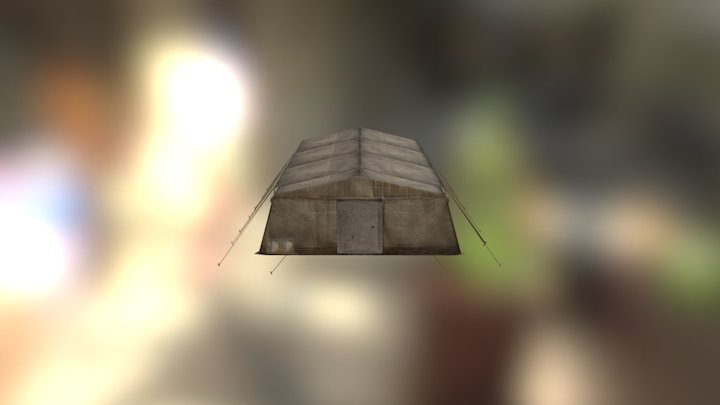Tent With Windows 3D Model