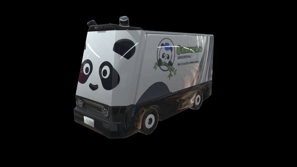Panda van 3d model