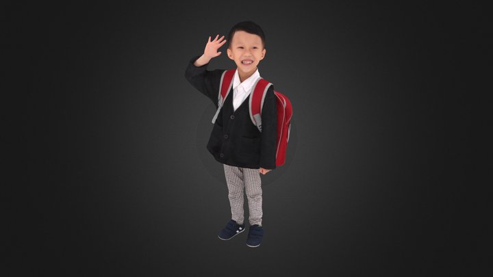 2020.01.16 Evan in uniform and school bag 3D Model