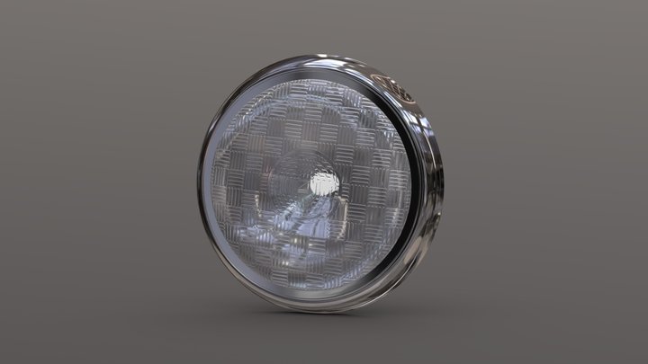 Round headlight 3D Model
