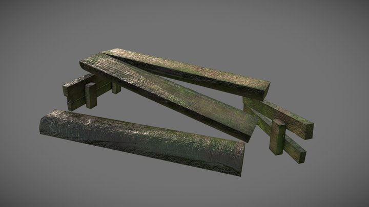 Mesa Destrozada 3D Model