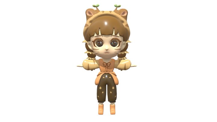 Leopard Cat 3D Model