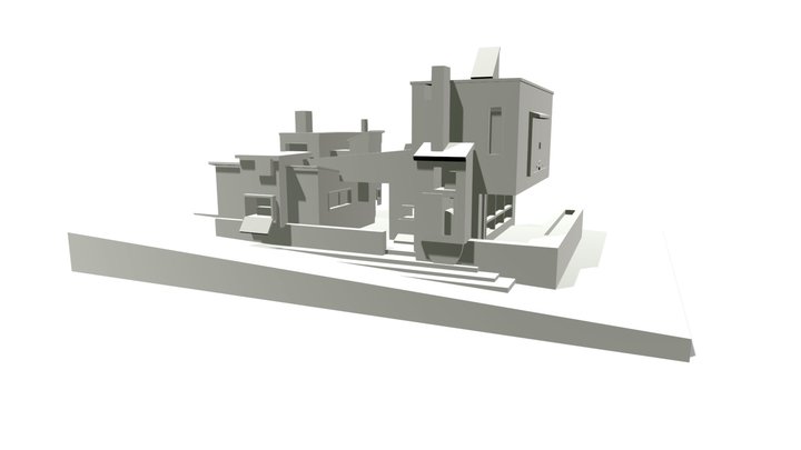 Courtyard House V2 3D Model