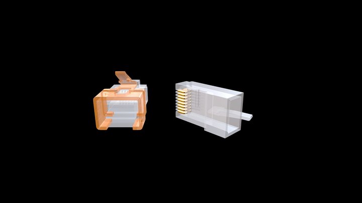 RJ-45 Plug SOS 水晶頭彈片修復工具 3D Model
