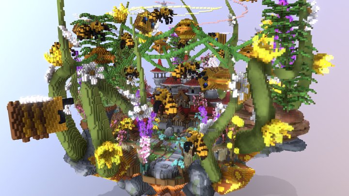 Hub - Bee Island | 250x250 3D Model