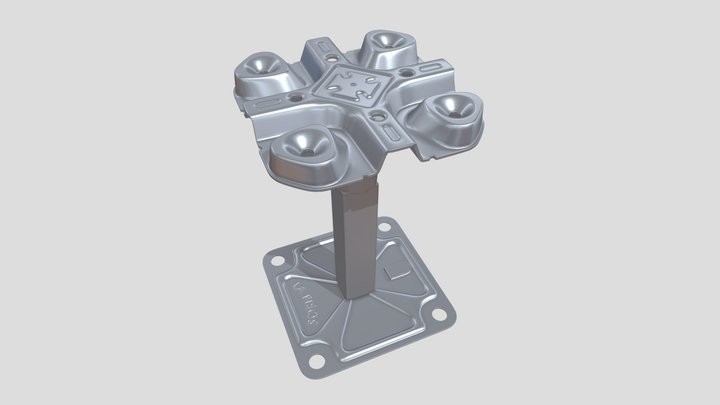 Suporte Aço Com Base 02 3D Model