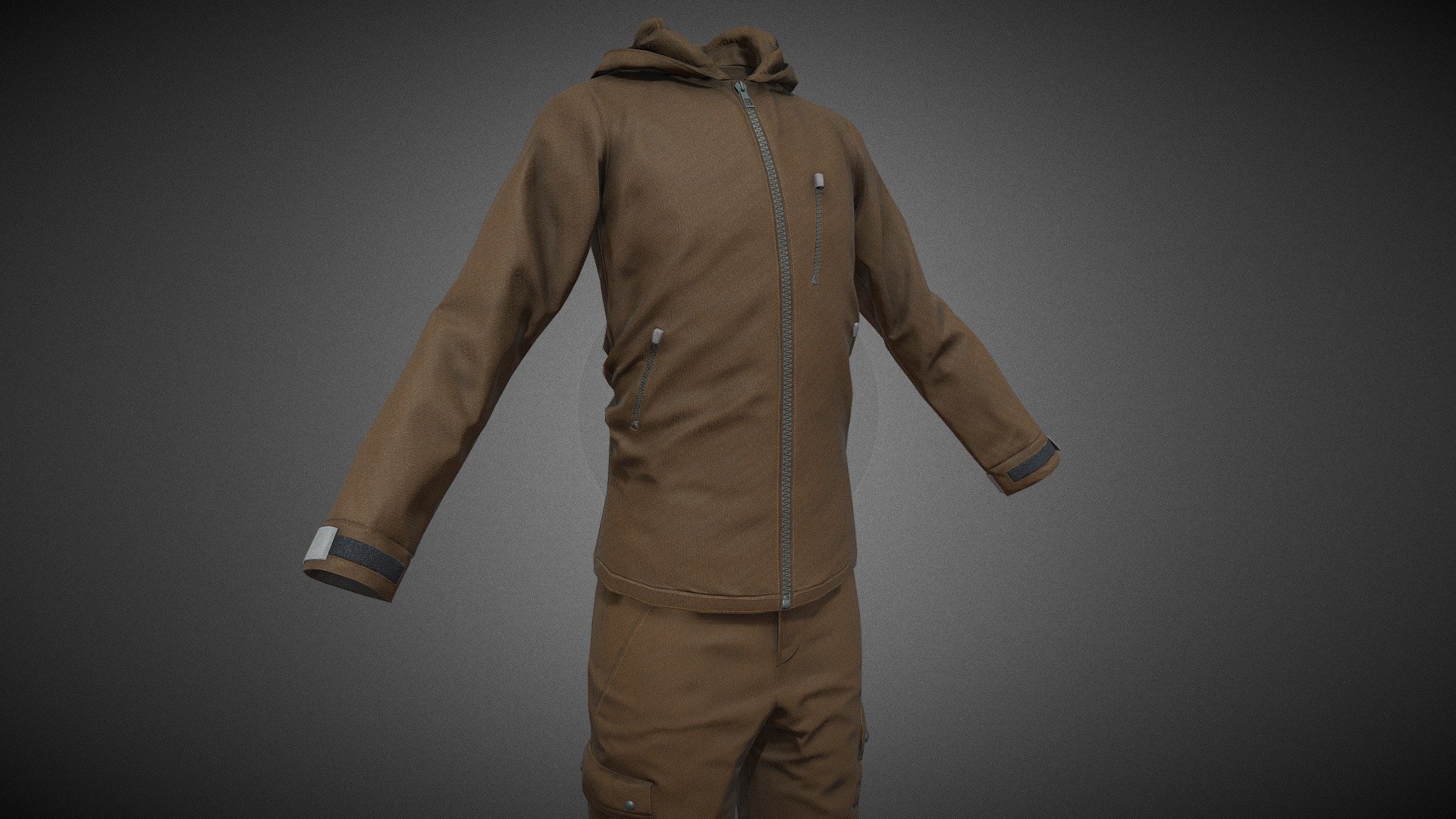 Brown Snowboard Outfit Style 1 - Buy Royalty Free 3D model by CG ...