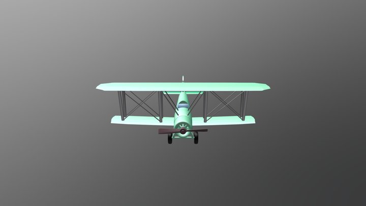 Biplane 3D Model