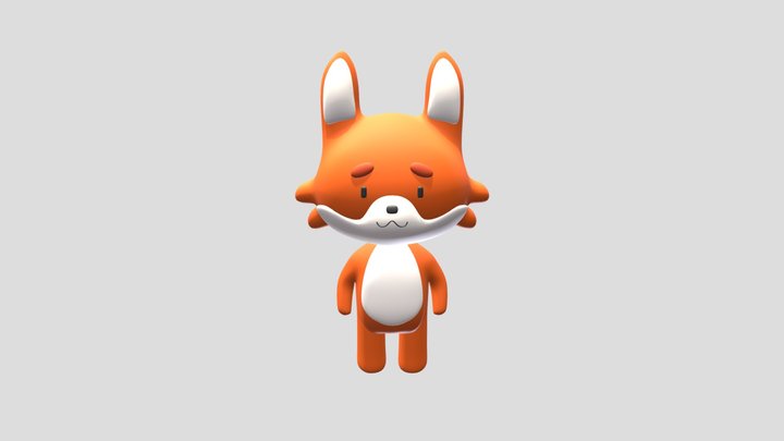 Low Poly Fox 3D Model