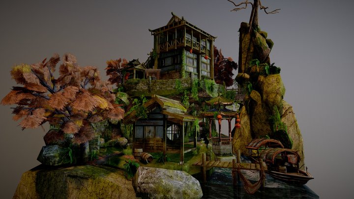 DAE Diorama - By the Ocean 3D Model