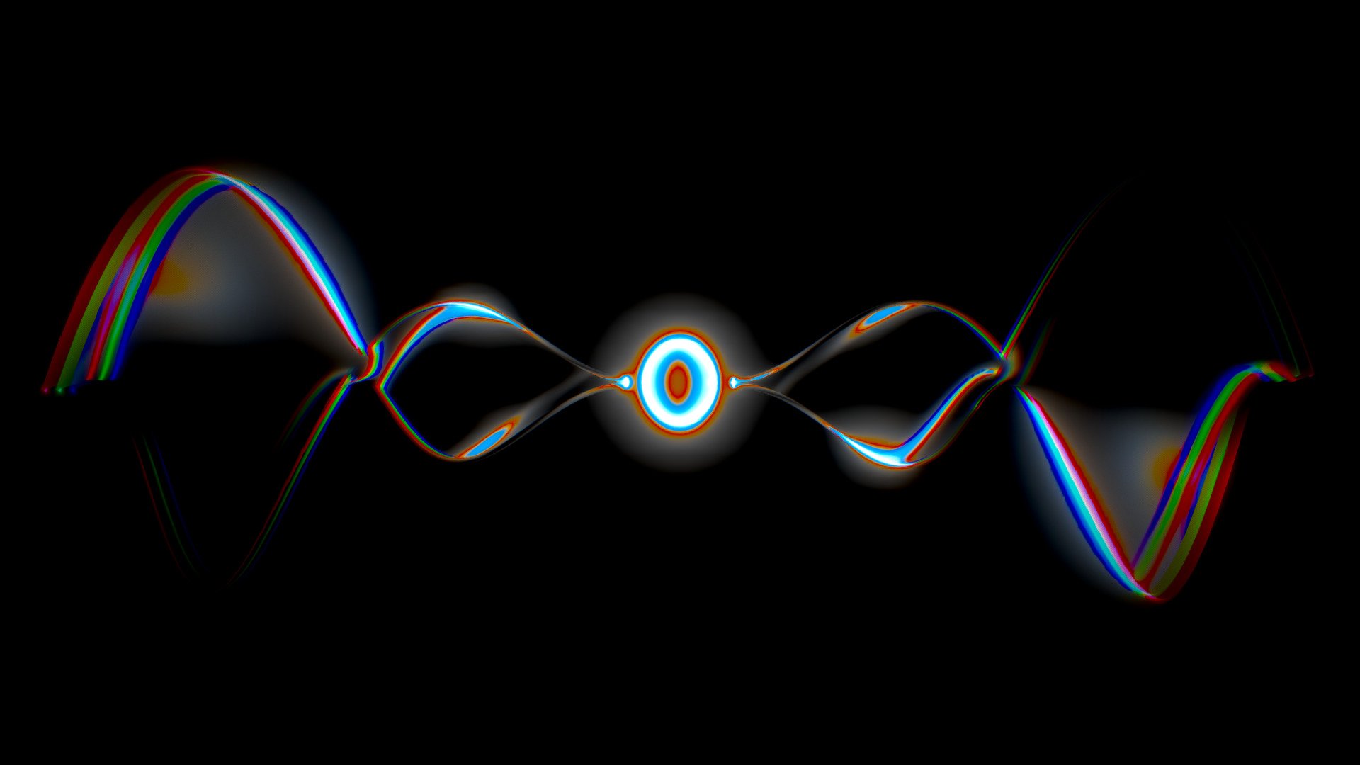Twin spirals of whirling dual light rays. - 3D model by moroplogo ...