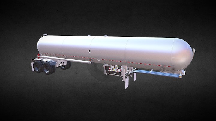 Dragon LPG/NH3 10600 gallons trailer 3D Model