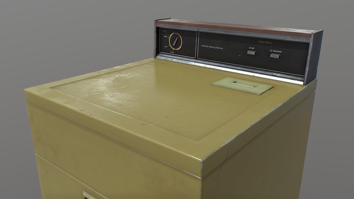 Vintage Dryer Machine 3D Model