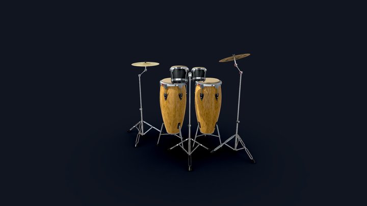 Conga drum set – Modello 3D gratuito STL