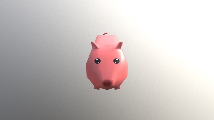 Soft Toy Pig 3D Model