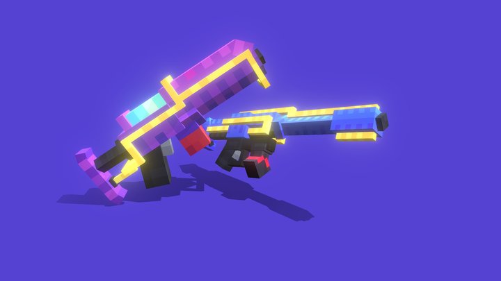 Laser Weapons 3D Model