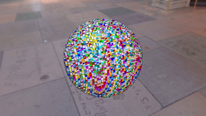 Approximation of sphere using Minecraft blocks 3D Model