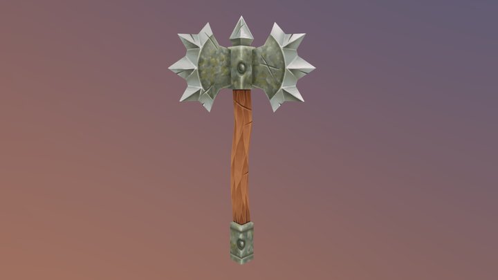 Orcish Double Axe 3D Model